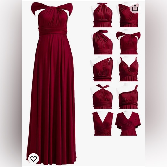 Guest Dresses for Women,72 Styles  Wrap Dress Long Maxi Convertible Multiway - Picture 3 of 12